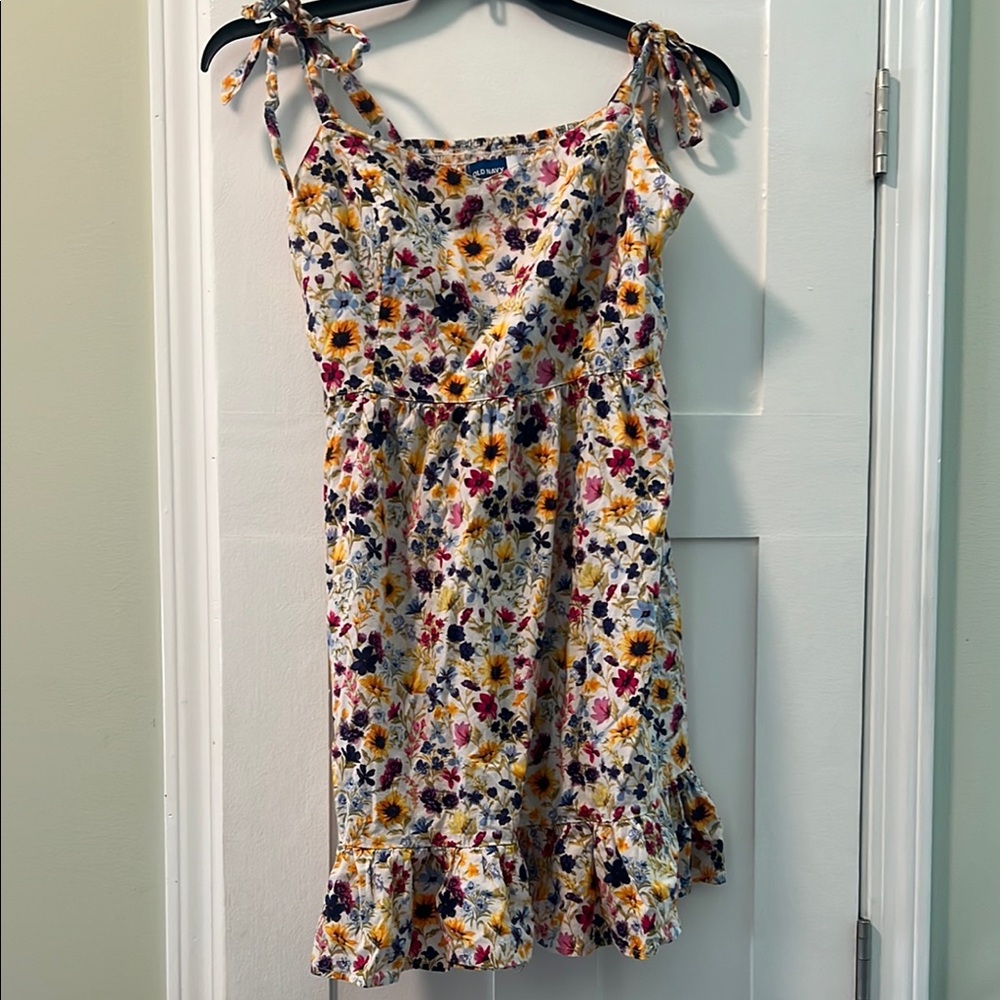 Old Navy - Floral Tie-Strap Dress L
